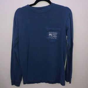 Long sleeve blue southern fried cotton